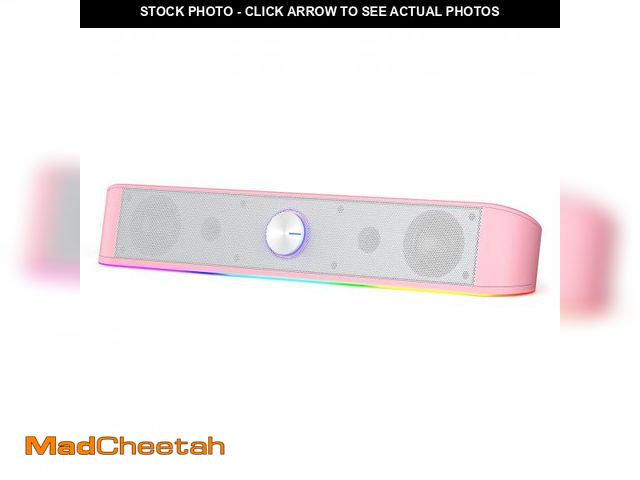 Lot 74-12120144 - Redragon GS560 RGB Desktop Soundbar, 2.0 Channel Computer Speaker with Dynamic Lighting Bar Audio-Li...