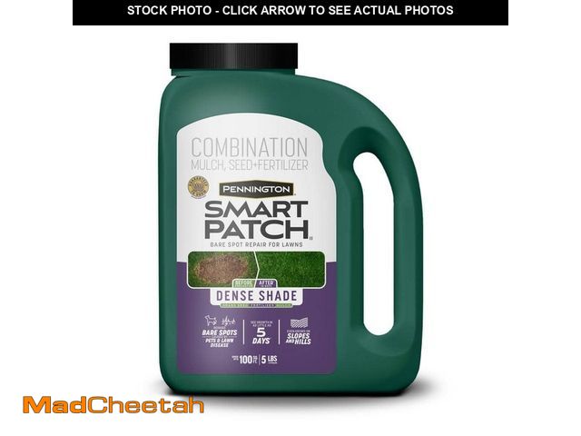 Lot 74-12855774 - Pennington Smart Patch Dense Shade 5 lb. 100 sq. ft. Grass Seed Bare Spot Repair with Mulch and Fert...