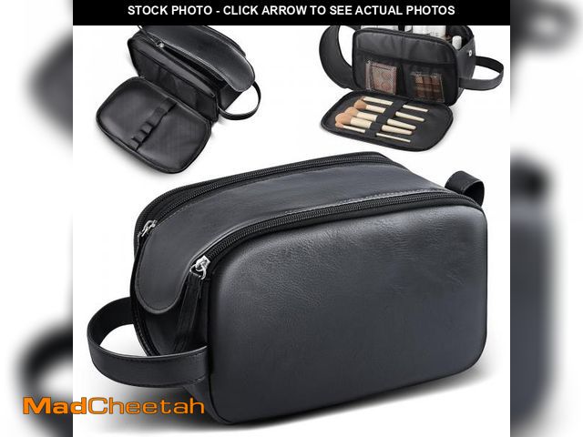 Lot 74-11551362 - HOTOR Travel Toiletry Bag - Water Resistant Travel Essentials for Women and Men, Compact Leather Toi...