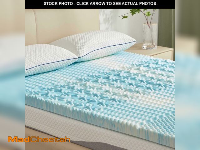 Lot 74-14272327 - SINWEEK 2 Inch Mattress Topper 5-Zone Memory Foam Mattress Topper Pressure Relief Soft Mattress Pad,...