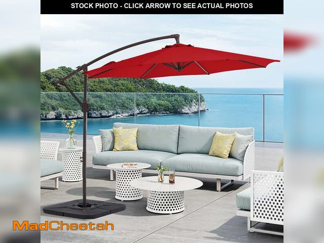 Lot 74-14325203 - FUNDAZE 10ft Patio Umbrella, Hanging Cantilever Offset Outdoor Umbrella with Tilting for Deck Backya...