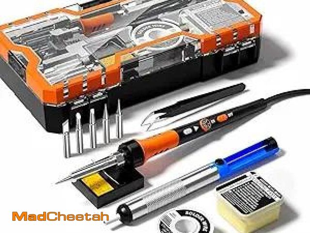 Lot 74-12126781 - Soldering Iron Premium Kit, 60W Soldering Gun with Ceramic Heater, 12-in-1 Soldering Tool, Adjustabl...