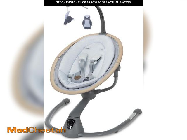 Lot 74-12137854 - Maxi-Cosi Cassia Smart Baby Swing for Infants, Portable Foldable Swing with Music, 360 Rotation, 5 S...