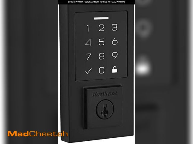 Lot 74-12142882 - 270 CNT 514 SMT RBP RCALFD Contemporary Smartcode Touchpad Deadbolt - Matte Black - UNUSED