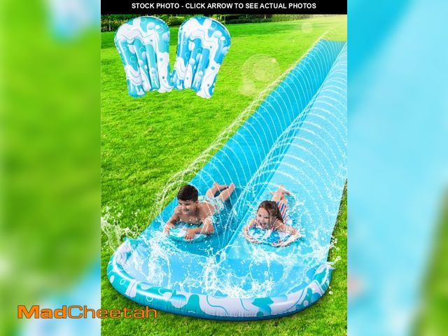 Lot 74-12116524 - JOYIN 22.5FT Water Slide and 2 Inflatable Boards, Extra Long Heavy Duty Double Lawn Waterslide with ...