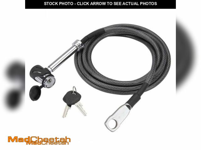 Lot 74-11768946 - TowSmart 3/8 in. x 12 ft. Vinyl Coated Braided Steel Cable with Sleeved Easy Access Hitch Lock - UNU...