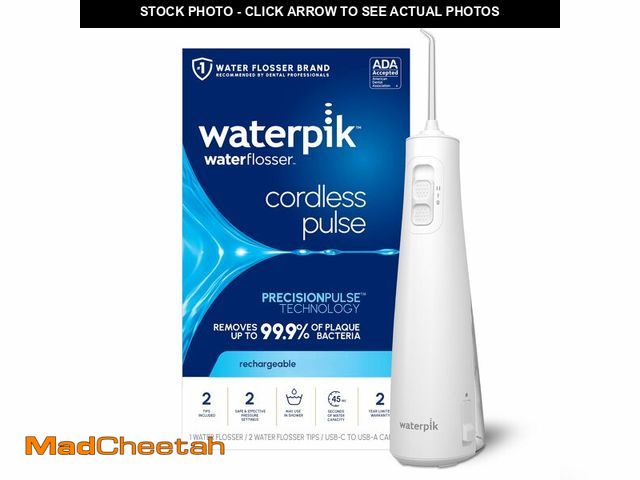 Lot 74-13053204 - Waterpik Cordless Pulse Rechargeable Portable Water Flosser for Teeth, Gums, Braces Care and Travel ...