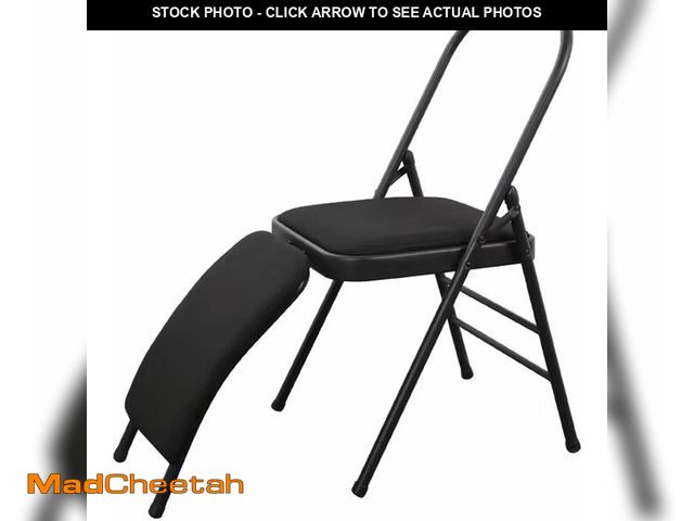 Lot 74-13696406 - CIGOCIVI Yoga Auxiliary Chair with Detachable Lumbar Back Support Relieve Back Pain Chair Foldable B...