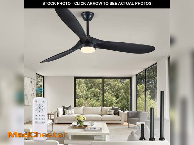 Lot 74-14350441 - Zardon 70in Farmhouse Ceiling Fan with Light and Remote Control, 6 Speeds, Reversible, Low Profile F...