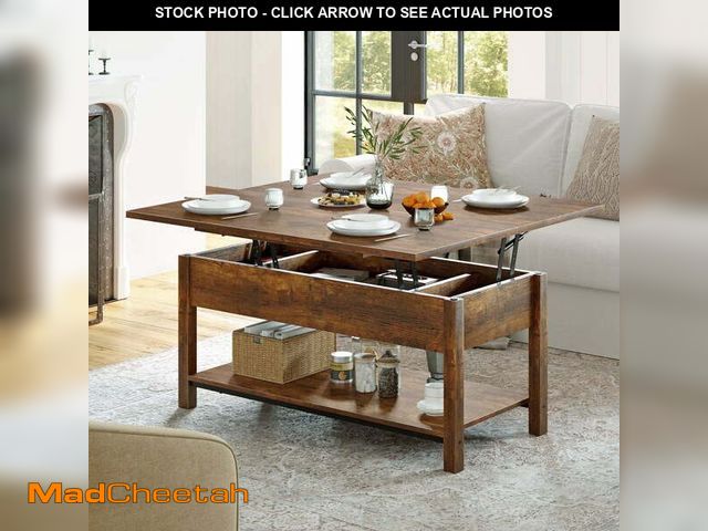 Lot 74-13774613 - GUNAITO 40.9"Lift Top Coffee Table 4 in 1 Multi-Function Convertible Coffee Table with Hidden Storag...
