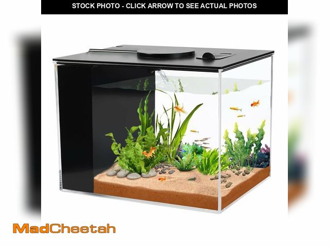Lot 74-14056753 - AQUANEAT Fish Tank, 1 Gallon Betta Fish Tank, Small Aquarium Kit with LED Light and Water Filter Pum...