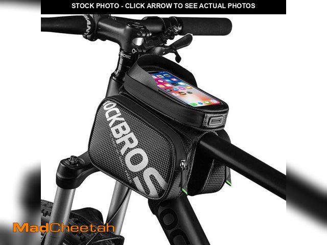 Lot 74-12120327 - ROCKBROS Bike Frame Bag Waterproof Top Tube Phone Bag Touch Screen Cell Phone Holder Bicycle Pouch f...