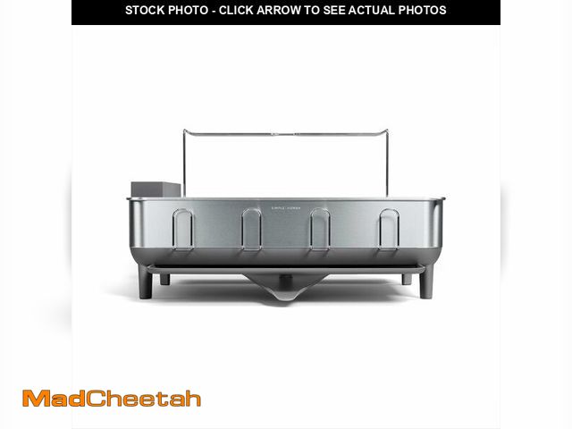 Lot 74-13710524 - simplehuman Large Capacity Dish Drying Rack with Stainless Steel Frame, 360ÃÂº Easy Drain Swivel Sp...