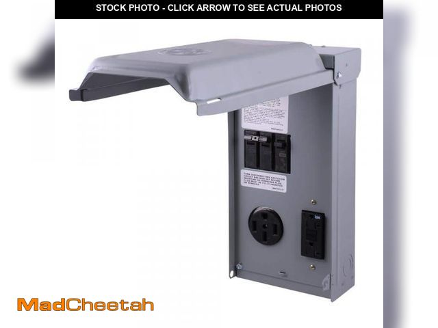 Lot 74-12233823 - GE RV Panel with 50 Amp RV Receptacle and 20 Amp GFCI Receptacle - UNUSED