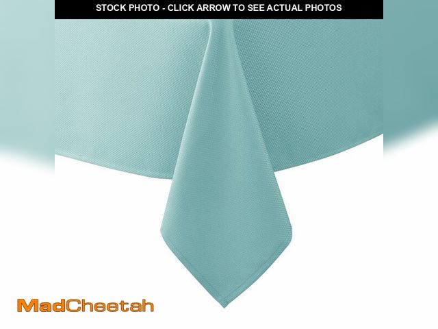 Lot 74-12698816 - Biscaynebay Tablecloth for Rectangle Tables-70x120 Inch Aqua Blue Outdoor Picnic Table Cover-Rectang...