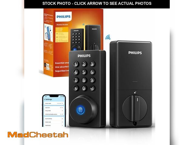 Lot 74-14300875 - Philips Wi-Fi Door Lock, WiFi Smart Lock Keyless Entry Deadbolt for Front Door, Compatible with Alex...