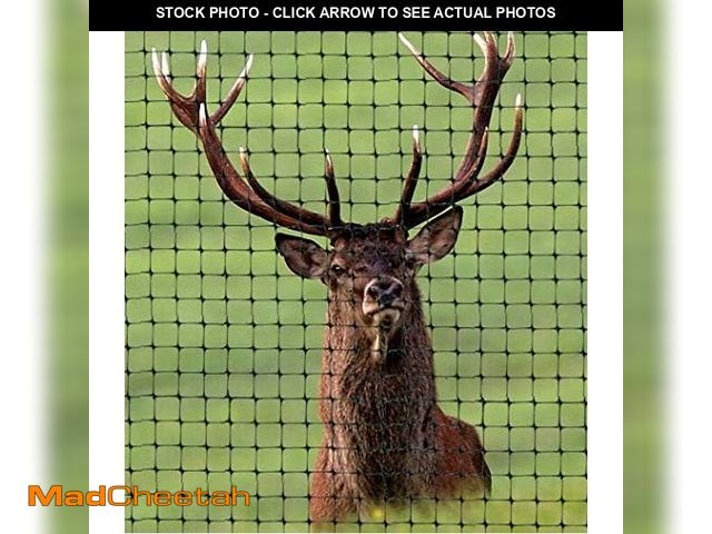 Lot 74-13121254 - OldMacDonald Deer and Animal Fence Barrier Netting (55gr/sq m.) 7.5' x 330' (2.3m x 100m) (mesh 19x1...