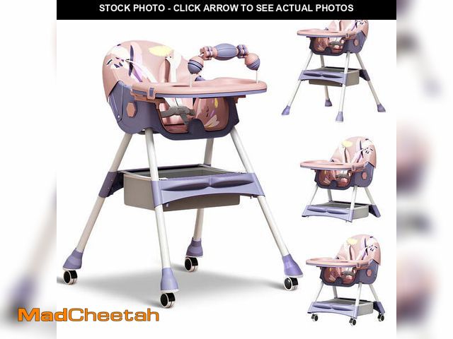 Lot 74-12832444 - (MISSING HARDWARE) HAOUUCYIN 4-in-1 Baby High Chair, Portable Dining Chairs Eat &amp; Play with Doub...