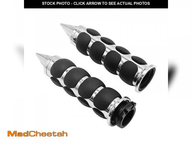 Lot 74-12111592 - Aynaxcol 1" / 25mm Universal Motorcycle Hand Grips with Black Non-Slip Rubber Throttle Grip Replacem...