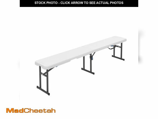 Lot 74-14369101 - MAINSTAYS 6' CENTERFOLD BENCH, STEEL FRAME - UNUSED