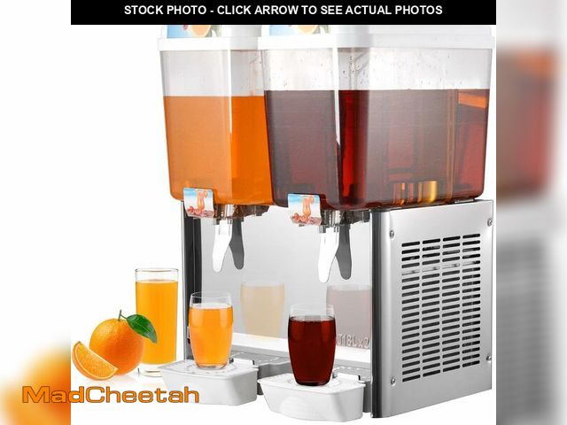 Lot 74-13071254 - Commercial Beverage Dispenser, Towallmark 2 Tanks 9.5 Gallon 36L Commercial Juice Dispenser, 18 Lite...