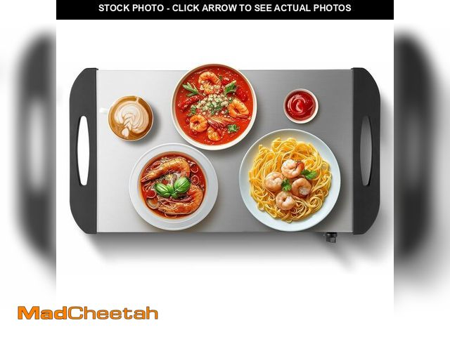 Lot 74-12760580 - VEVOR Electric Warming Tray, Food Warming Trays for Buffet, Warming Trays with Adjustable Temperatur...