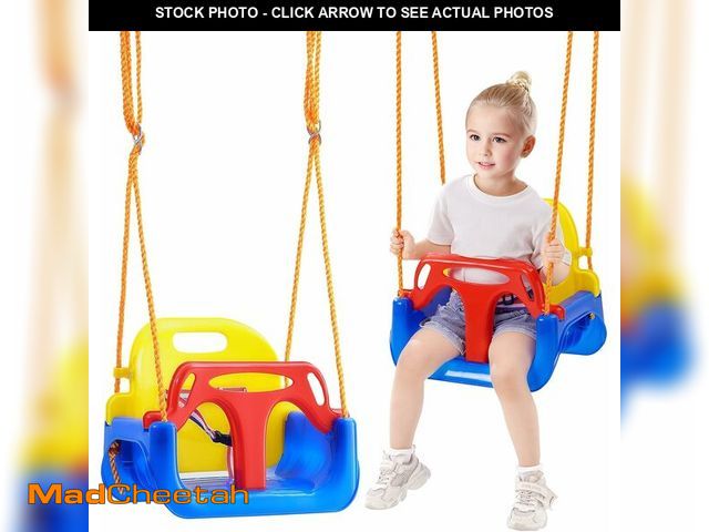 Lot 74-12828262 - VEVOR 3-in-1 Toddler Swing Seat, 200 lbs Weight Capacity Baby Swing Seat, with Adjustable Ropes and ...