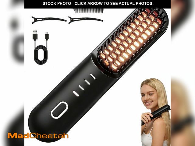 Lot 74-13950159 - Go Brush Pro for Short Hair - 2026 Upgraded Cordless hair Straightening Brush, 4 Temperature Setting...