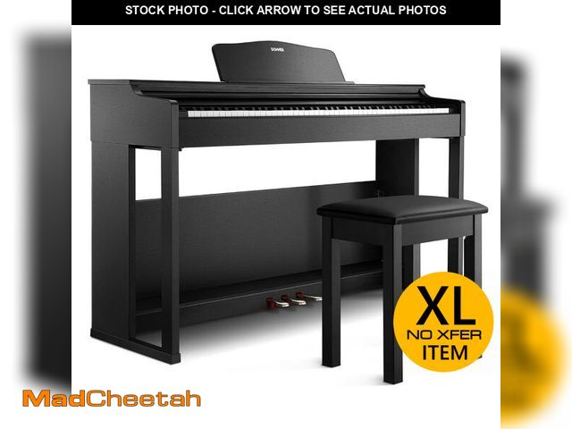 Lot 74-13931609 - Donner DDP-100S Digital Piano 88 Key Weighted Graded Hammer-Action Piano Keyboard with MIDI In/Out, ...