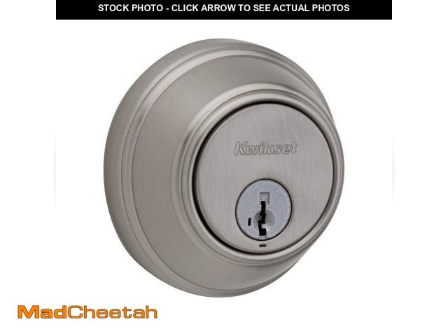 Lot 74-12142842 - Kwikset Signature Series Satin Nickel Metal Deadbolt - UNUSED