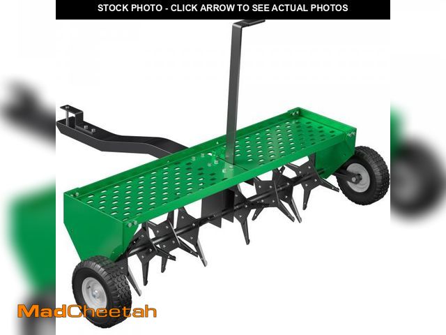 Lot 74-12164414 - PPOLB 48" Plug Aerator Tow Behind, Lawn Aerator Tow Behind with Universal Hich, Green Painted Galvan...