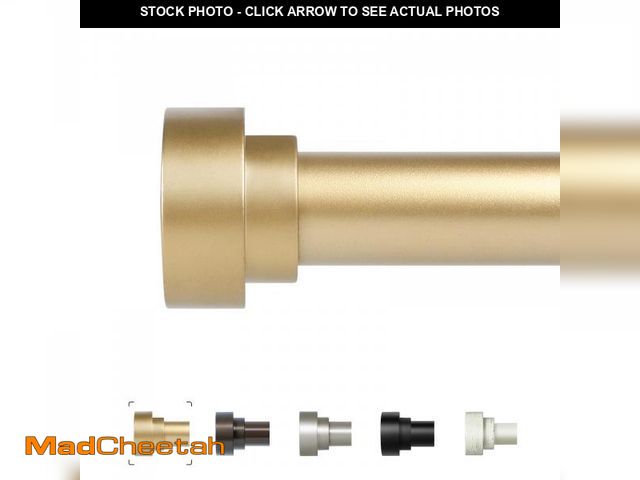 Lot 74-11551043 - HEI! DEAR Gold Curtain Rods 48 to 84 Inch(4-7FT),1 Inch Heavy Duty Curtain Rods,Adjustable Curtain R...