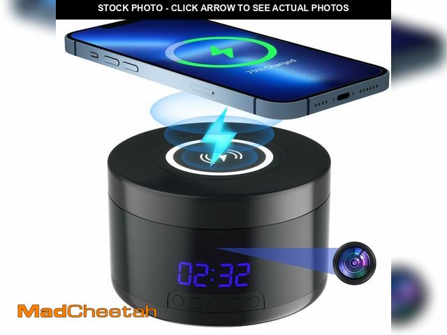 Lot 74-12973497 - Indoor Camera with Clock and Wireless Charging, 1080P WiFi Cameras for Home, Security Camera with Mo...