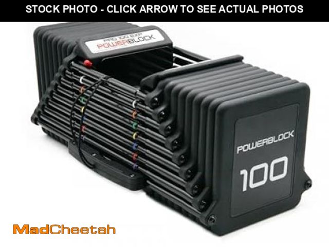 Lot 74-12278005 - PowerBlock Pro 100 Adjustable Dumbbell, Single 5-100 Lb Dumbbell Ã¢â¬â Durable Steel Build, Innov...