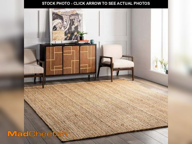 Lot 74-12577982 - KLAVATE Natural Jute Home Decor Area Rugs Rectangle Carpet for Kitchen outdoor &amp; Indoor - USED