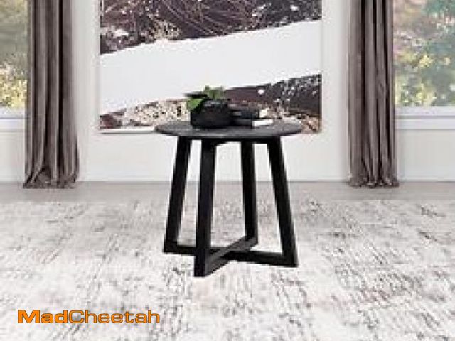 Lot 74-12530819 - Coaster Company Skylark Wood End Table With black wood Top Letizia And Light Oak - UNUSED