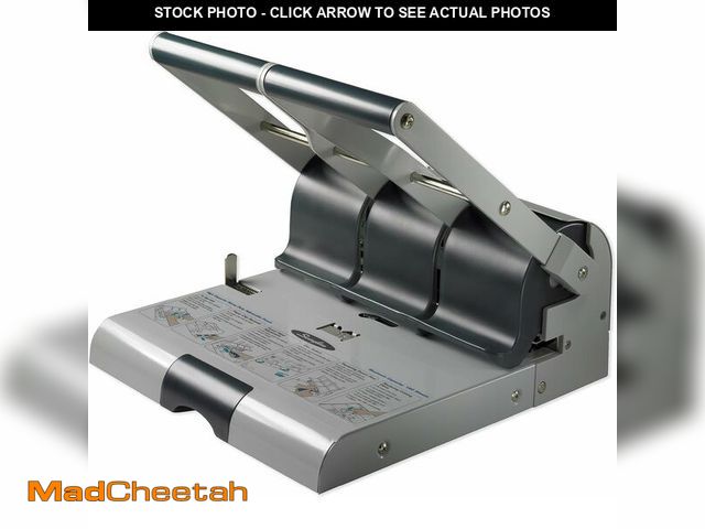 Lot 74-13697153 - Swingline 3 Hole Punch Heavy Duty, 160 Sheet Capacity Three Hole Puncher 3 Ring, Adjustable 2-3 Hole...