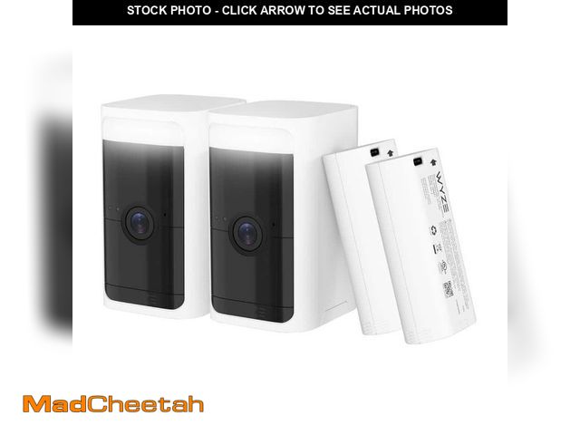 Lot 74-12559529 - Wyze Battery Cam Pro 2-Pack, Wireless Indoor/Outdoor Home Security Camera, 2k HD Color Night Vision ...
