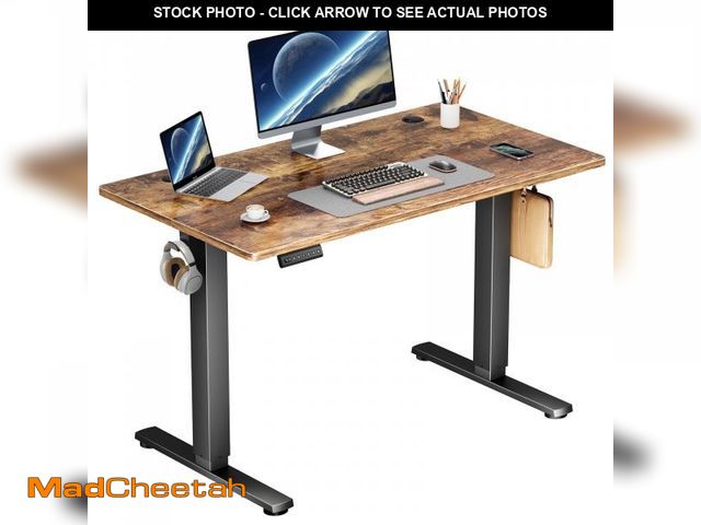 Lot 74-12493425 - edx Electric Standing Desk, Height Adjustable Desk, 40 x 24 Inches Ergonomic Stand up Desk with Memo...