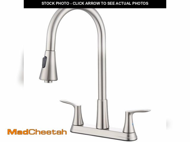 Lot 74-13066754 - HOMELODY 2 Handles Kitchen Faucet with Pull Down Sprayer for 3 Hole Sink, 8 inch 360ÃÂ° Rotating Sp...