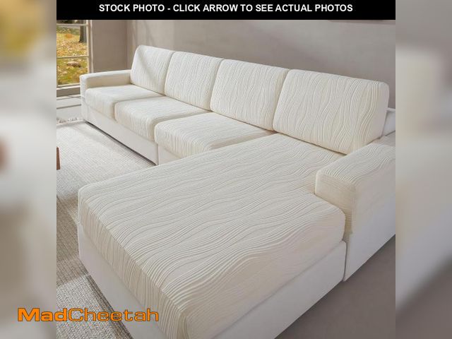 Lot 74-12208472 - QIANMEW Couch Cushion Covers, Super Stretch Washable Sofa Slipcovers for L Shaped &amp; Modular Seat...