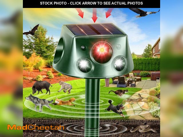 Lot 74-12453565 - FRAMICS Solar Animal Repeller 360ÃÂ° Ultrasonic Animal Repellent Outdoor Solar Animal Repellent Cat...