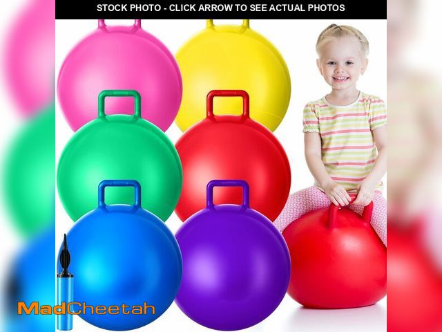 Lot 74-14149733 - Lewtemi 6 Pcs Hopper Ball for Kids 18 Inch Jumping Hopping Inflatable Bouncing Ball with Handle and ...