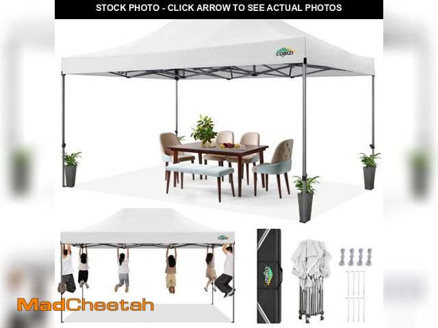 Lot 74-12363219 - COBIZI 10x15 Heavy Duty Pop up Canopy Tent Easy Up Commercial Outdoor Canopy Wedding Party Tents for...