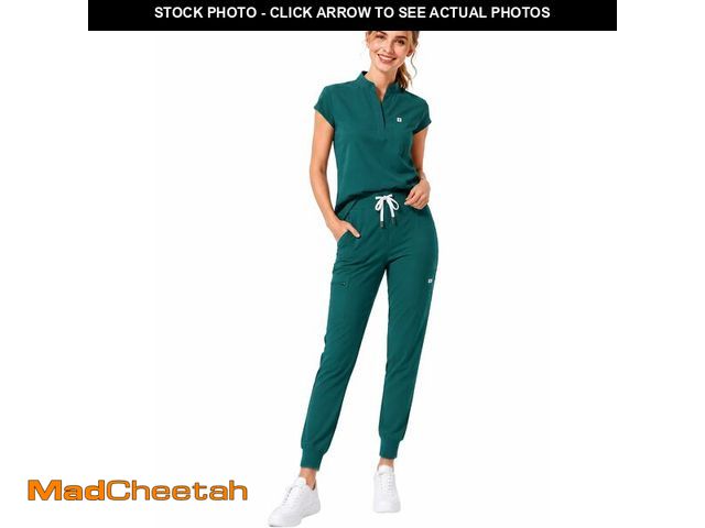 Lot 74-14153307 - Sumincarly Scrubs for Women - Modern Sleeveless Top &amp; Jogger Pants, 8 Pockets, Soft Medical Unif...