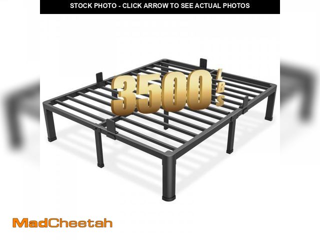 Lot 74-12538384 - FUIOBYVV California King Bed Frame with Round Corner Edge Legs 14 inch High 3500 lbs Heavy Duty Meta...