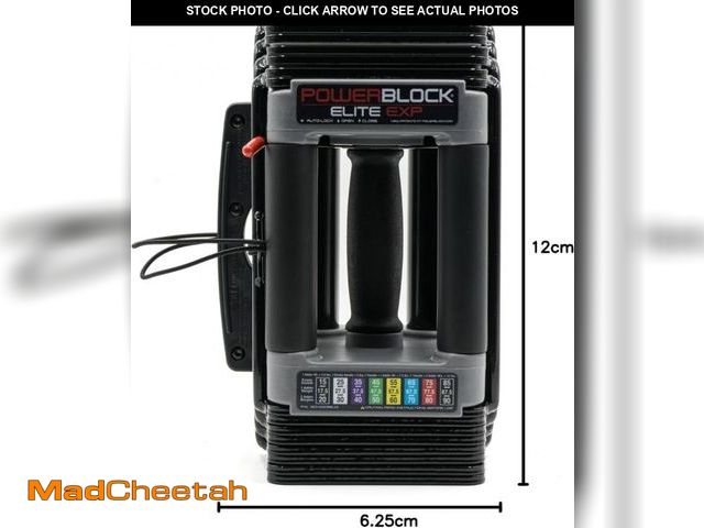 Lot 74-12265927 - PowerBlock Elite EXP Adjustable Dumbbells, single Stage 1, 5-50 lb. Dumbbells, Durable Steel Build, ...