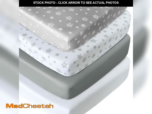 Lot 74-12452286 - Crib Sheets for Boys or Girls 4 Pack, Fitted Crib Sheet for Standard Size Crib and Toddler Mattresse...
