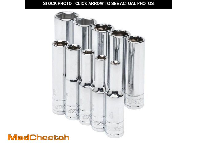 Lot 74-12552940 - Husky 1/4 in. Drive Deep Metric Socket Set (9-Piece) - UNUSED