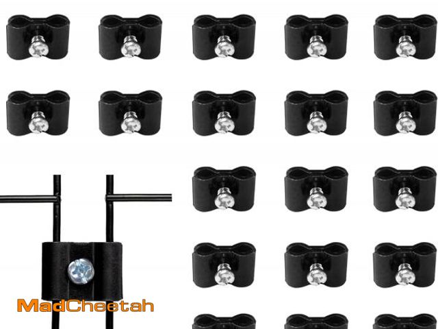 Lot 74-12322915 - 7RiversART Black Gridwall Joining Clips Gridwall Wire Grid Panel Connector with Screws Metal Joining...